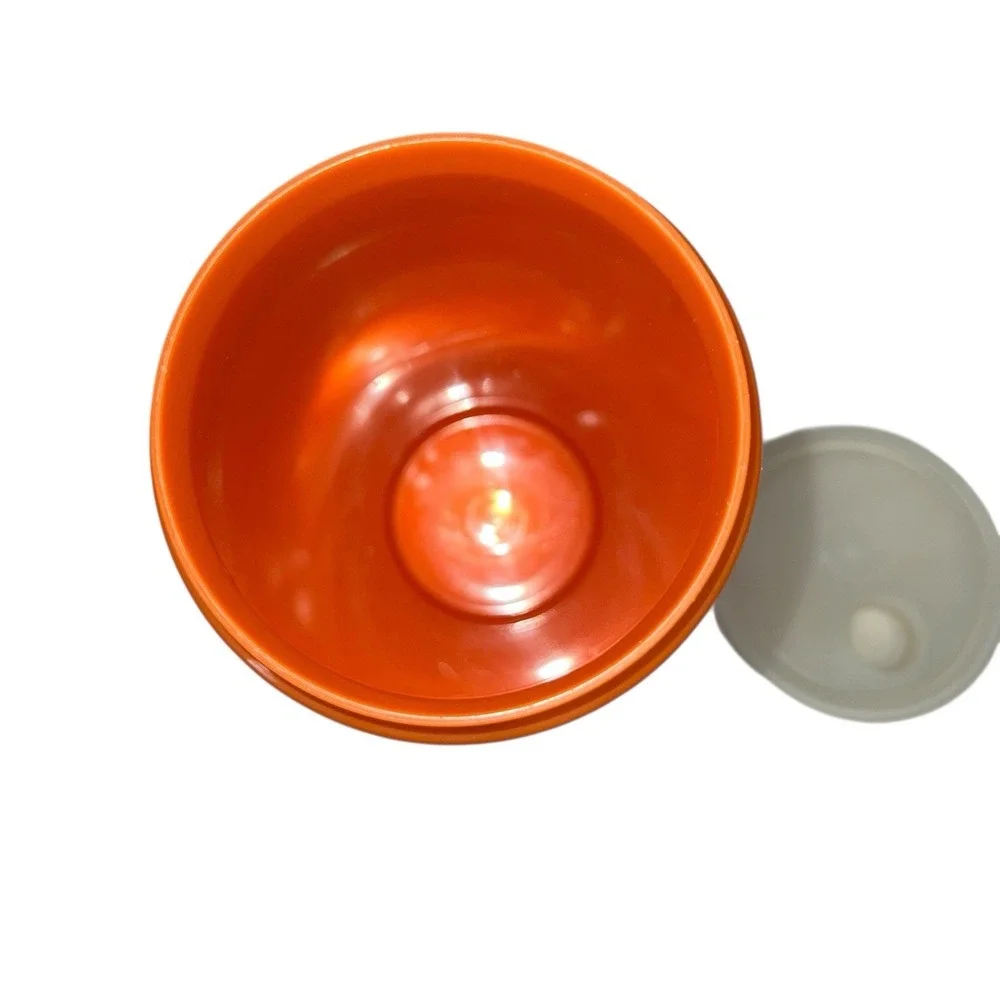 Vintage Tupperware Pitcher Orange Drink Container 262-6 Lid 603-1 USA Quart Flip